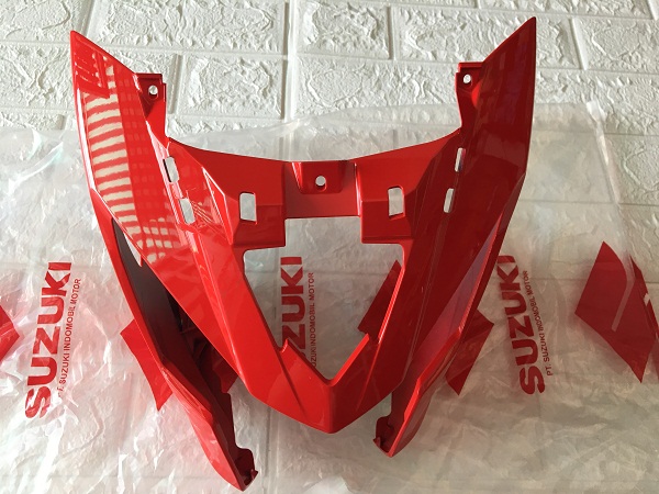 Ốp chóa đèn trước Satria Fi và Raider Fi màu đỏ