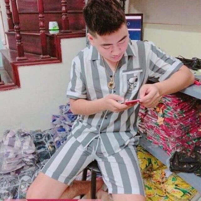 [ Lọ lem Luxuxy ] Bộ pizama nam tù trưởng kẻ sọc hot Trend