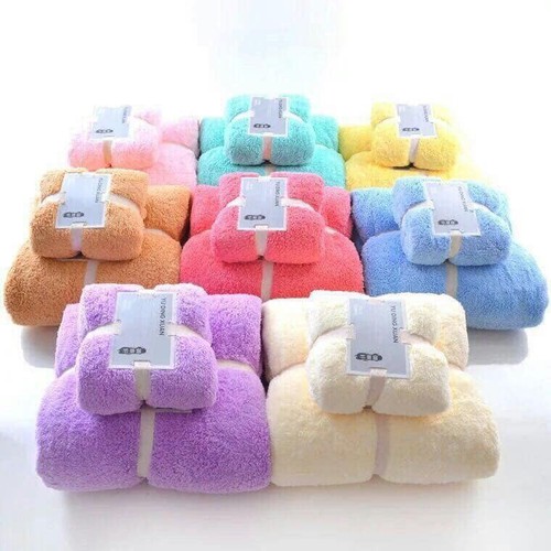 Khăn tắm lông cừu BBR dày Coral đặt khăn tắm biển mềm mại và thấm nước