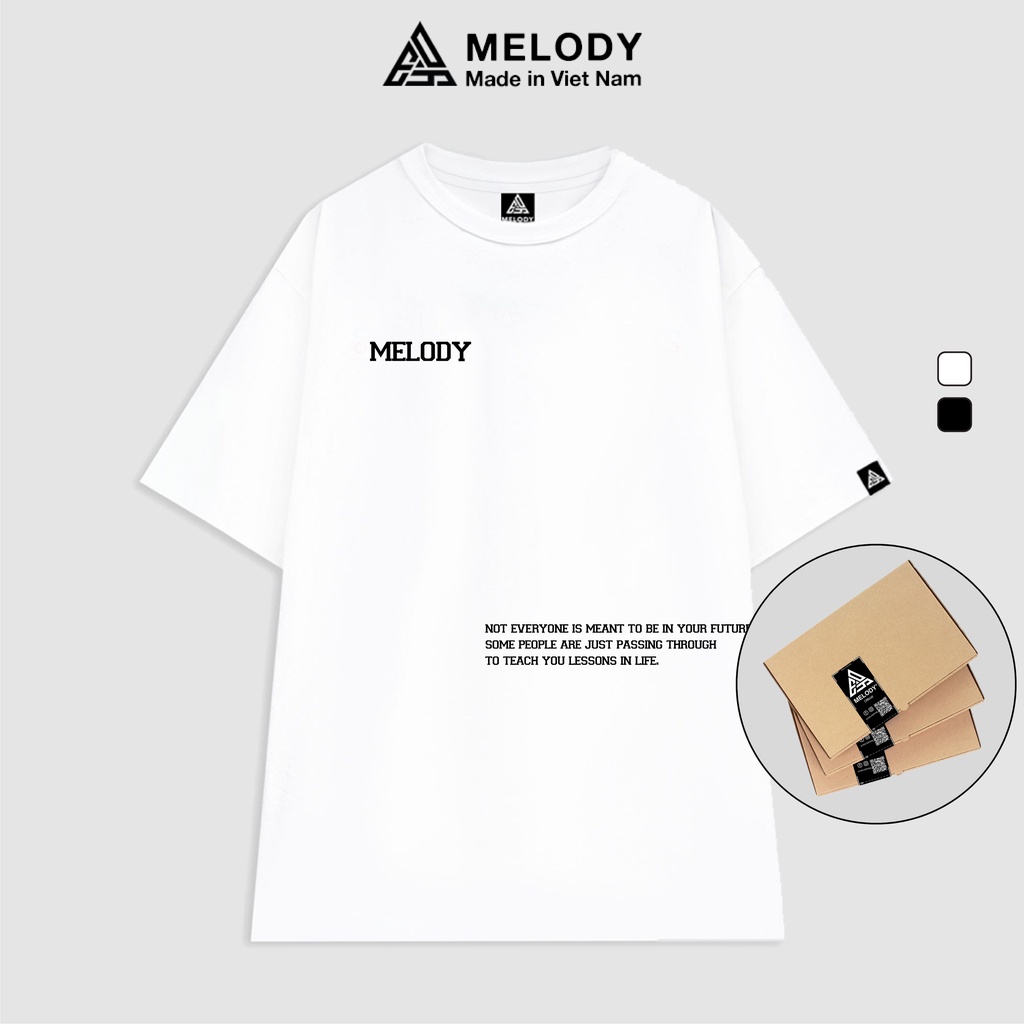 Áo thun unisex nam nữ tay lỡ form rộng oversize local brand melody, áo phông cotton 100% lbmld basic tee
