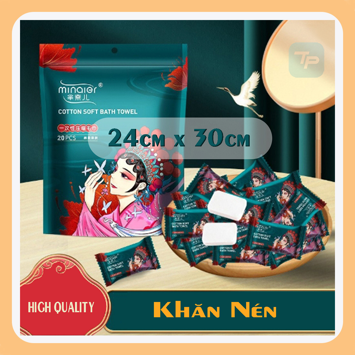 Gói 20 viên khăn nén minaier