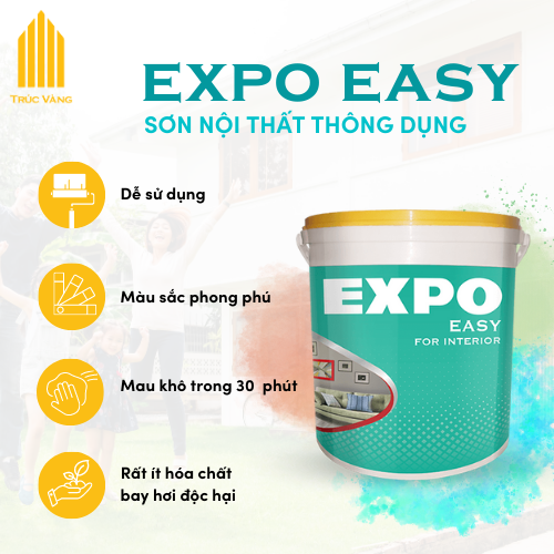 Sơn nước trong nhà expo easy đủ màu loại 3,35l và 18l