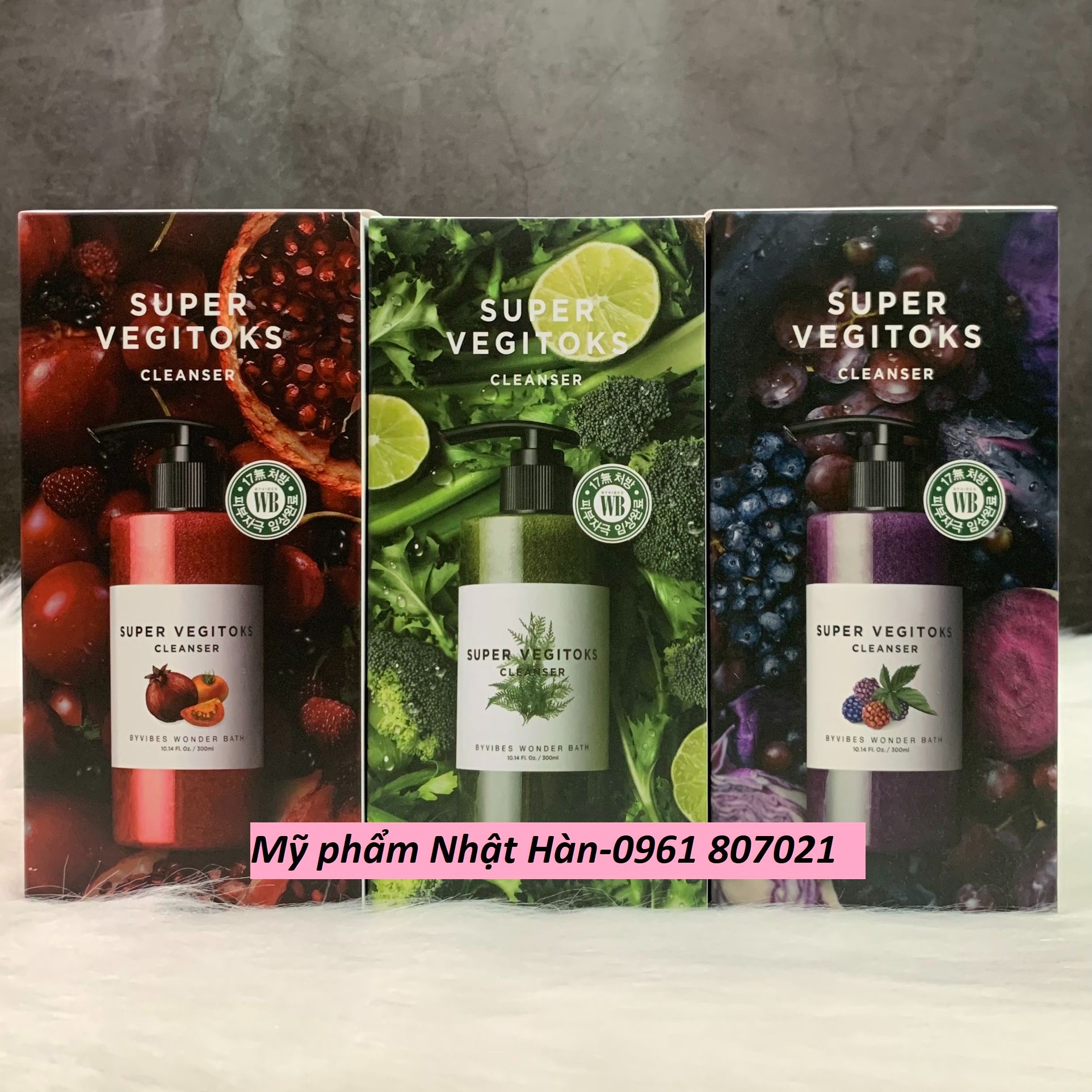 Sữa rửa mặt rau củ Super Vegitoks Wonder Bath Chai lớn 300ml