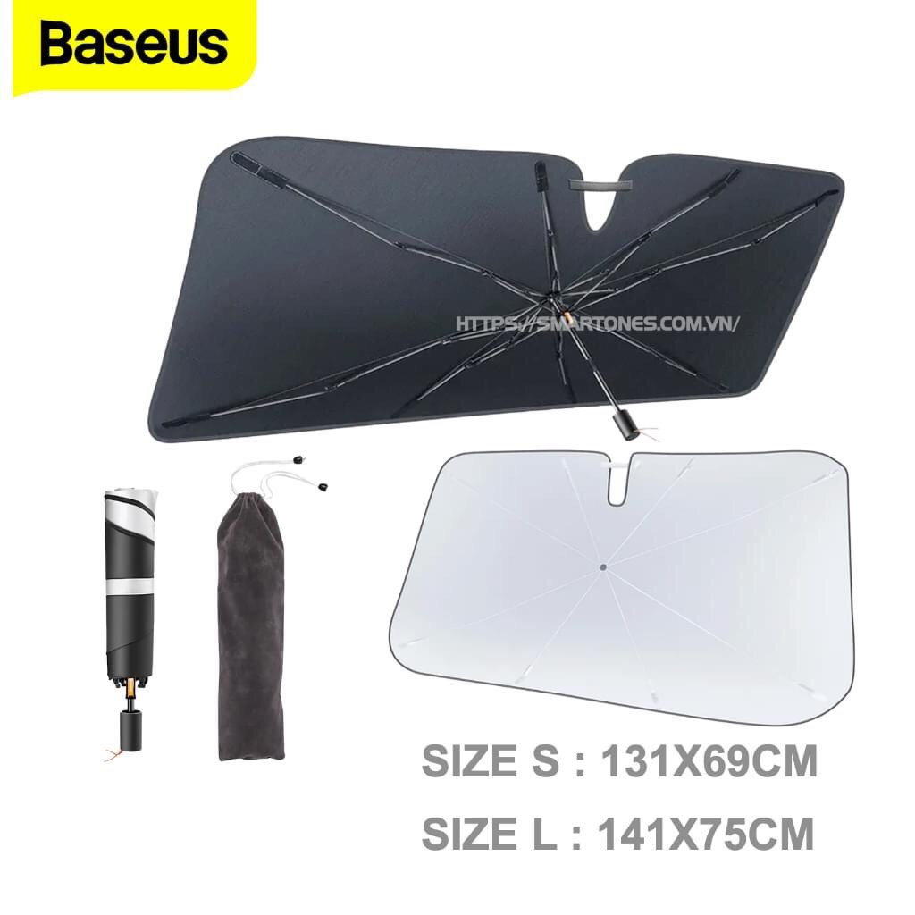 Dù che nắng Ô che nắng cửa kính trước ÔTô Baseus CoolRide Windshield Sun Shade Umbrella Lite gấp gọn khi không dùng