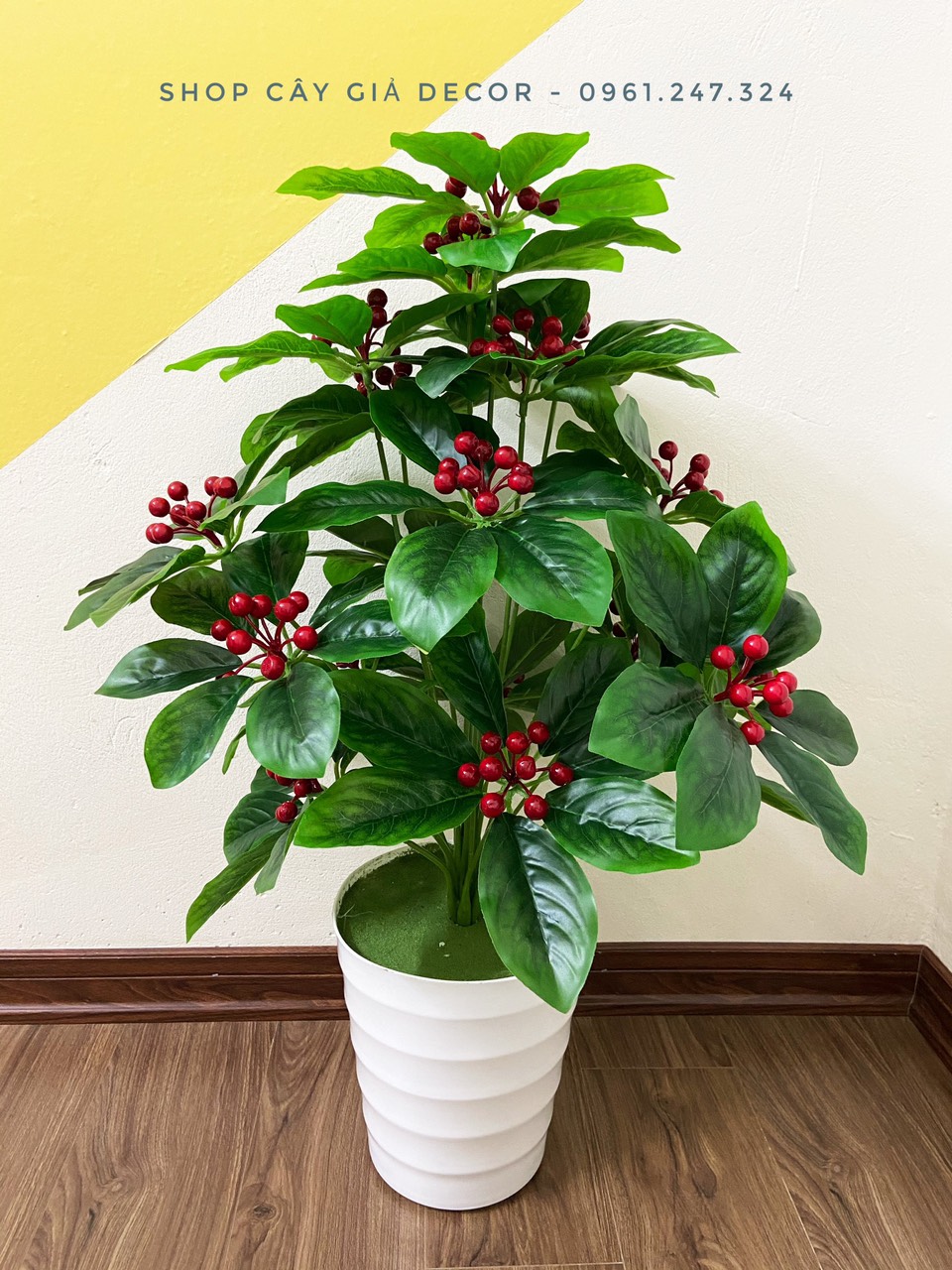 Cây giả - cây kim lượng cao 80cm kèm chậu