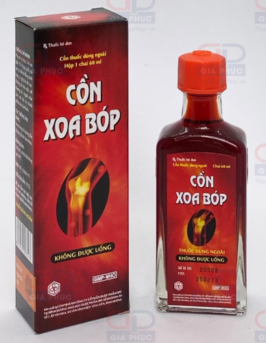 CỒN XOA BÓP C60ML, Dầu nóng mặt trời 60ml