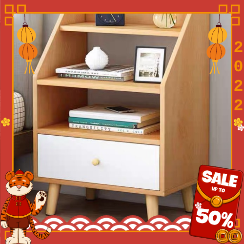 Kệ tủ đầu giường lắp ghép thông minh thương hiệu fivo mẫu hk31 phong cách châu âu sang trọng - hàng chính hãng