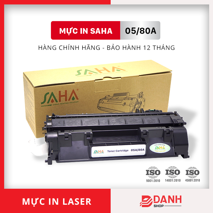 Hộp mực in 05A/80A-SAHA- Dùng cho máy HP LaserJet P 2035, 2055 / M 401, M425,  Canon LBP 6300, 6400, 6550, 6650, 6680 / MF4570DN, 4452, 4450D, 4550D, 5840, 5870, 5880 (CRG 319)