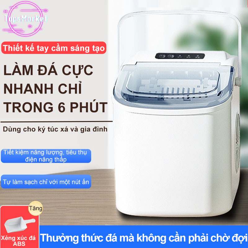 Máy làm đá Hicon 15 kg Trang Chủ Ngọc trai trắng Máy làm đá nhanh