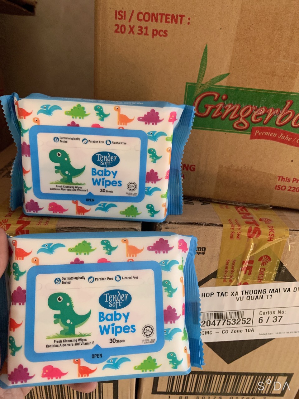 Combo 3 gói khăn ướt xanh 30 tờ tender soft
