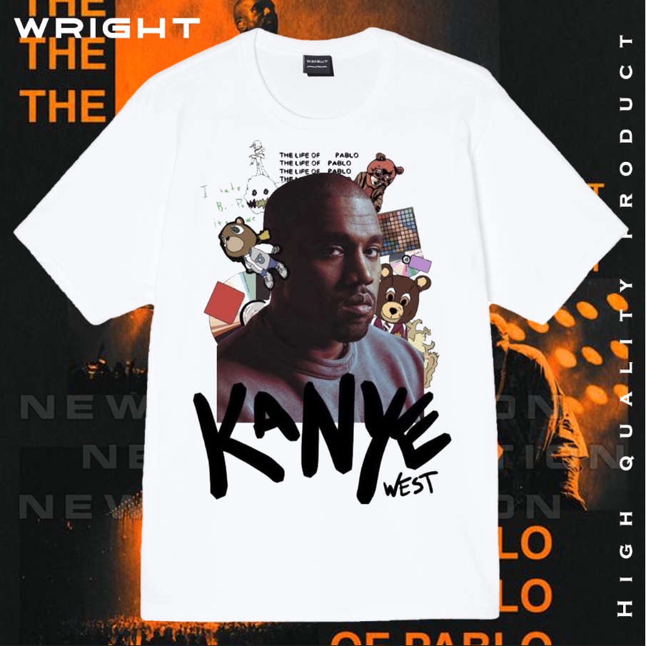 Áo thun WRIGHT Rapper Kanye West Phong cách đường phố