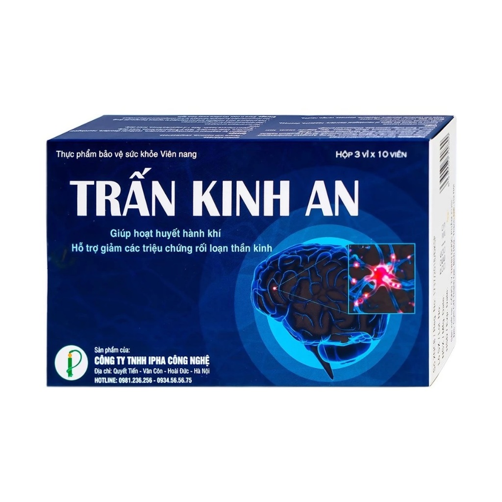 Viên uống giảm stress trấn kinh an ipha - giúp giảm căng thẳng, lo âu, khó ngủ