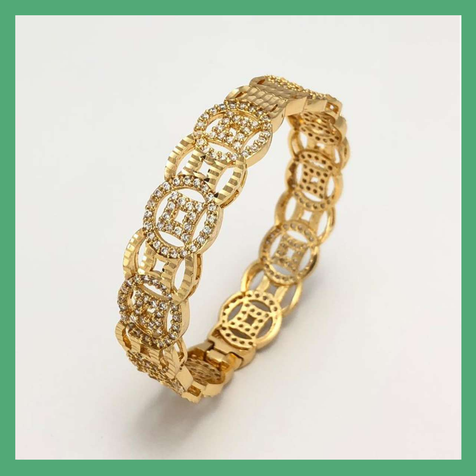 VÒNG TAY NỮ MẠ VÀNG 18K KIM TIỀN SANG TRỌNG