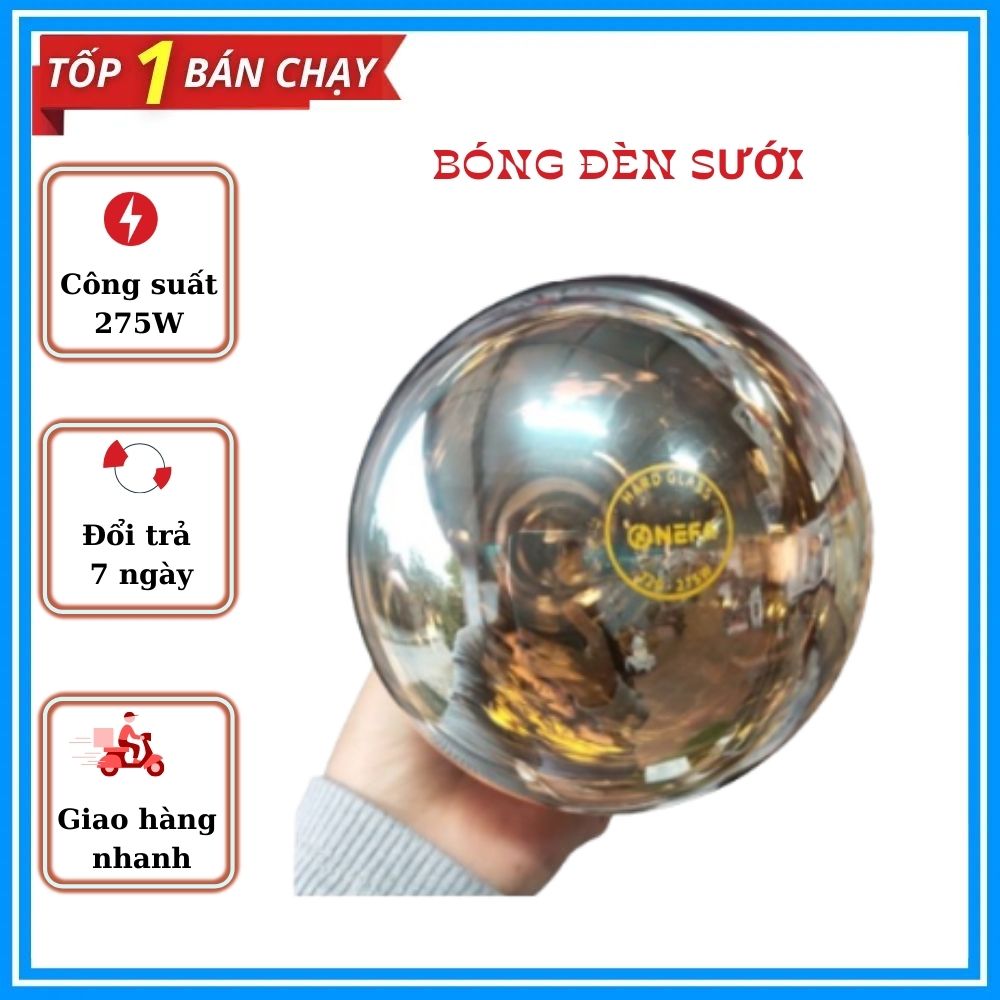 Bóng đèn sưởi nhà tắm Nefa công suất 275w , Bóng sưởi nhà tắm cao cấp cam kết loại đẹp 100%