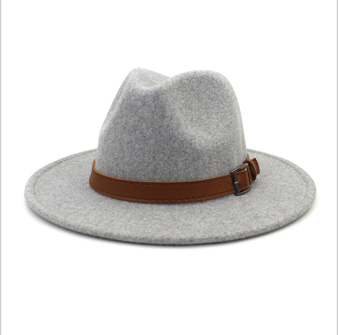 Mũ Phớt Fedora FN4 Nam Nữ Rộng Vành, Nón Vintage Chụp Ảnh, Đi Biển Vành Khoá Da Màu Đen