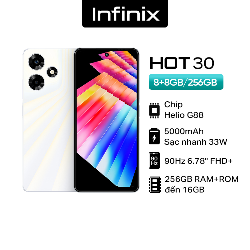 Điện thoại infinix hot 30 8gb/256gb - hàng chính hãng