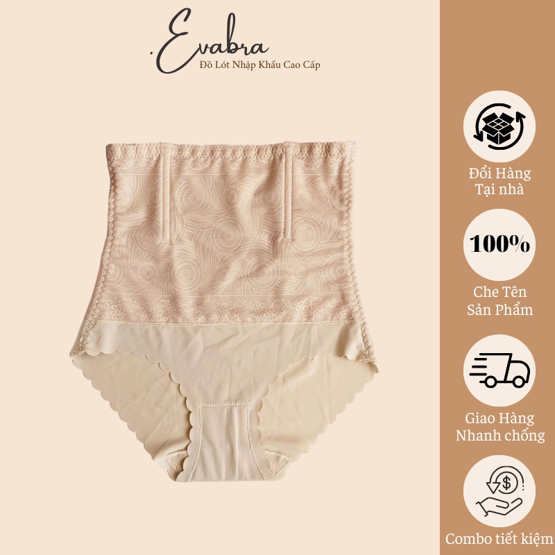 Quần lót nữ su evabra cạp cao gen nịt bụng nâng mông thon gọn co giãn qg6883