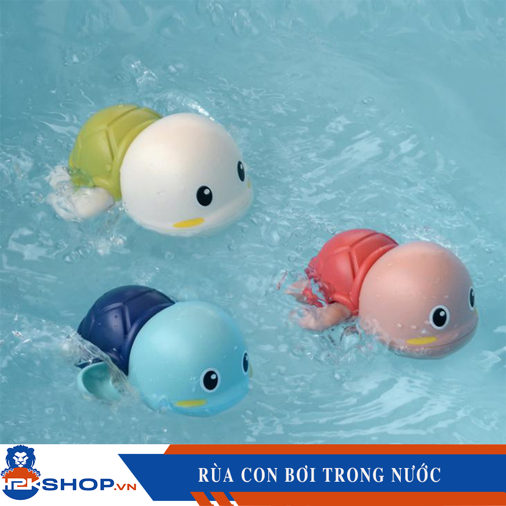 Đồ chơi nhà tắm rùa con bơi đại chiến - rùa bơi lên dây cót bơi trong nước cho bé