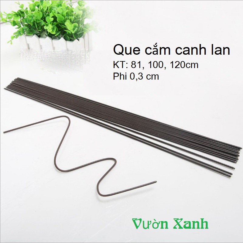 Set 5 chiếc Cây kẽm bọc nhựa uốn cành lan, que cắm cành lan hồ điệp que uốn cành lan