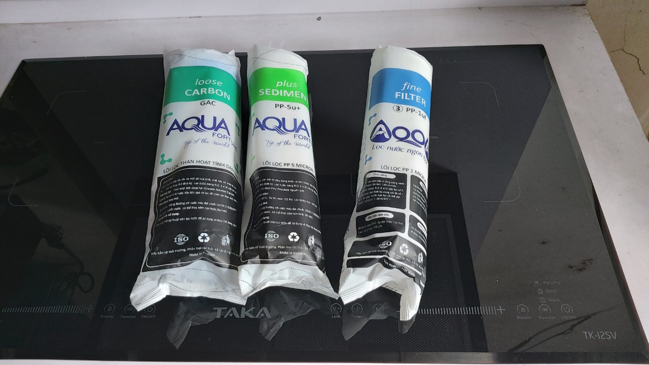 Bộ 3 Lõi Lọc Nước Chính Hãng AQUA Check Mã QR