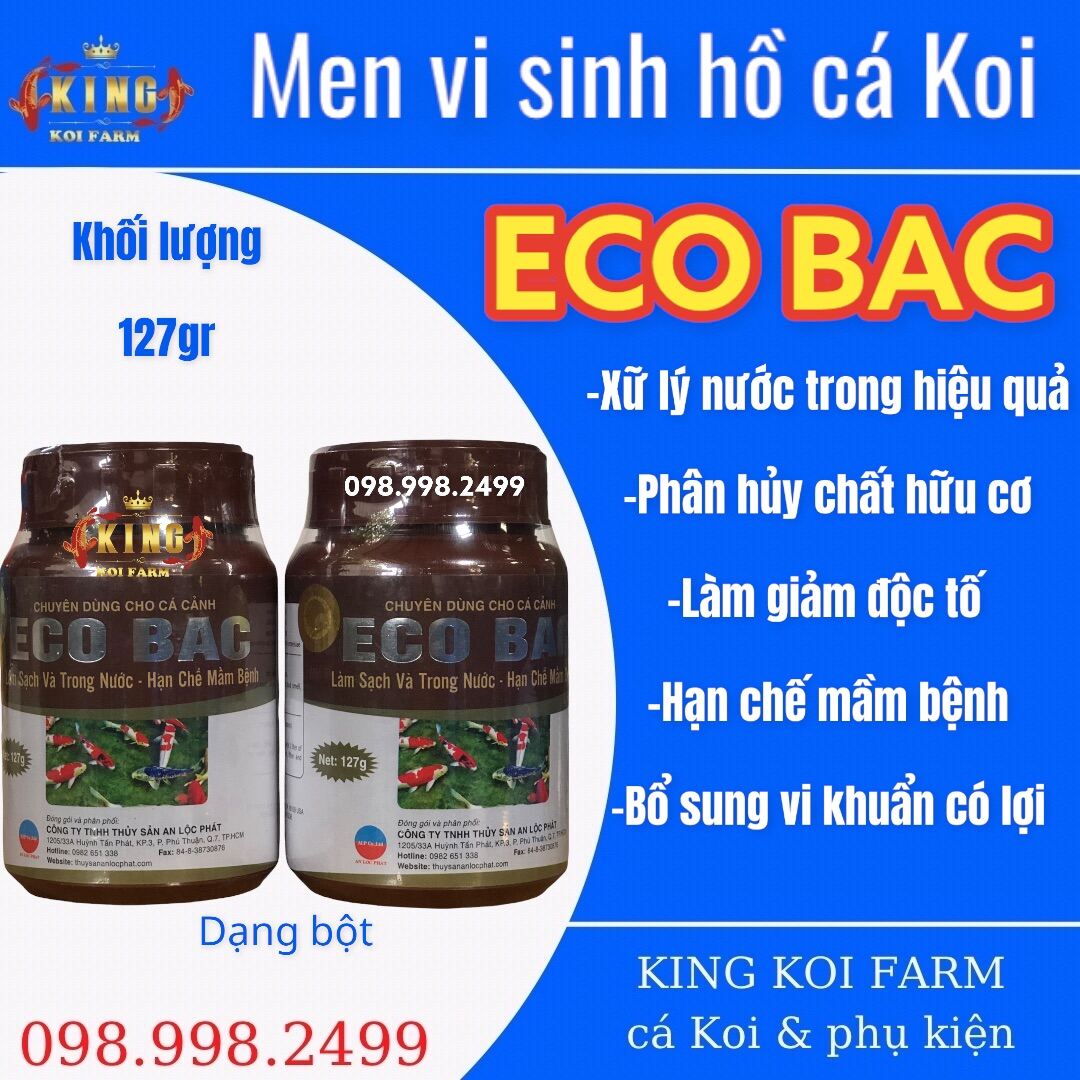 Men vi sinh hồ cá koi eco bac hủ 127g