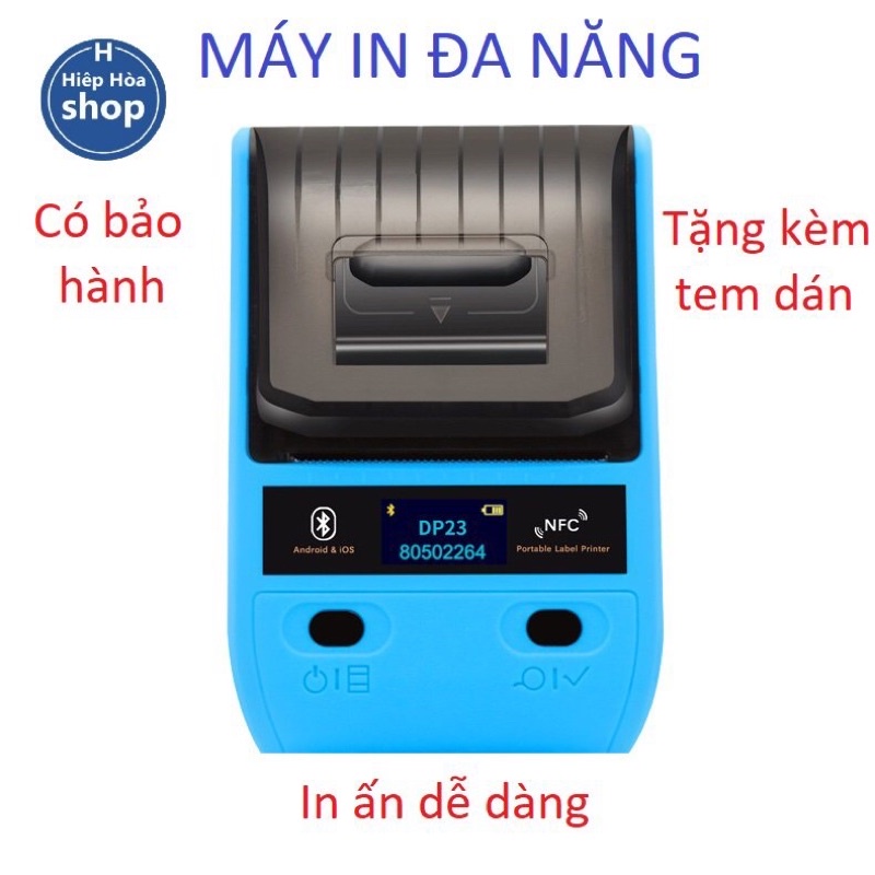 Máy in tem nhãn DP23 cầm tay cho điện thoại kết nối bluetooth