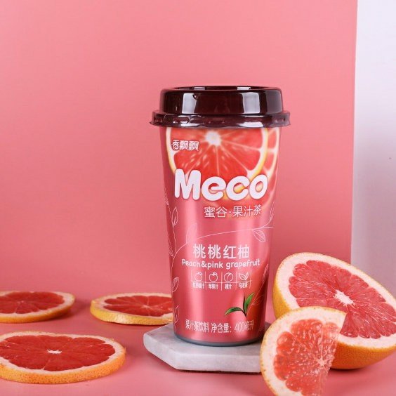Trà hoa quả Meco vị đào bưởi 400ml