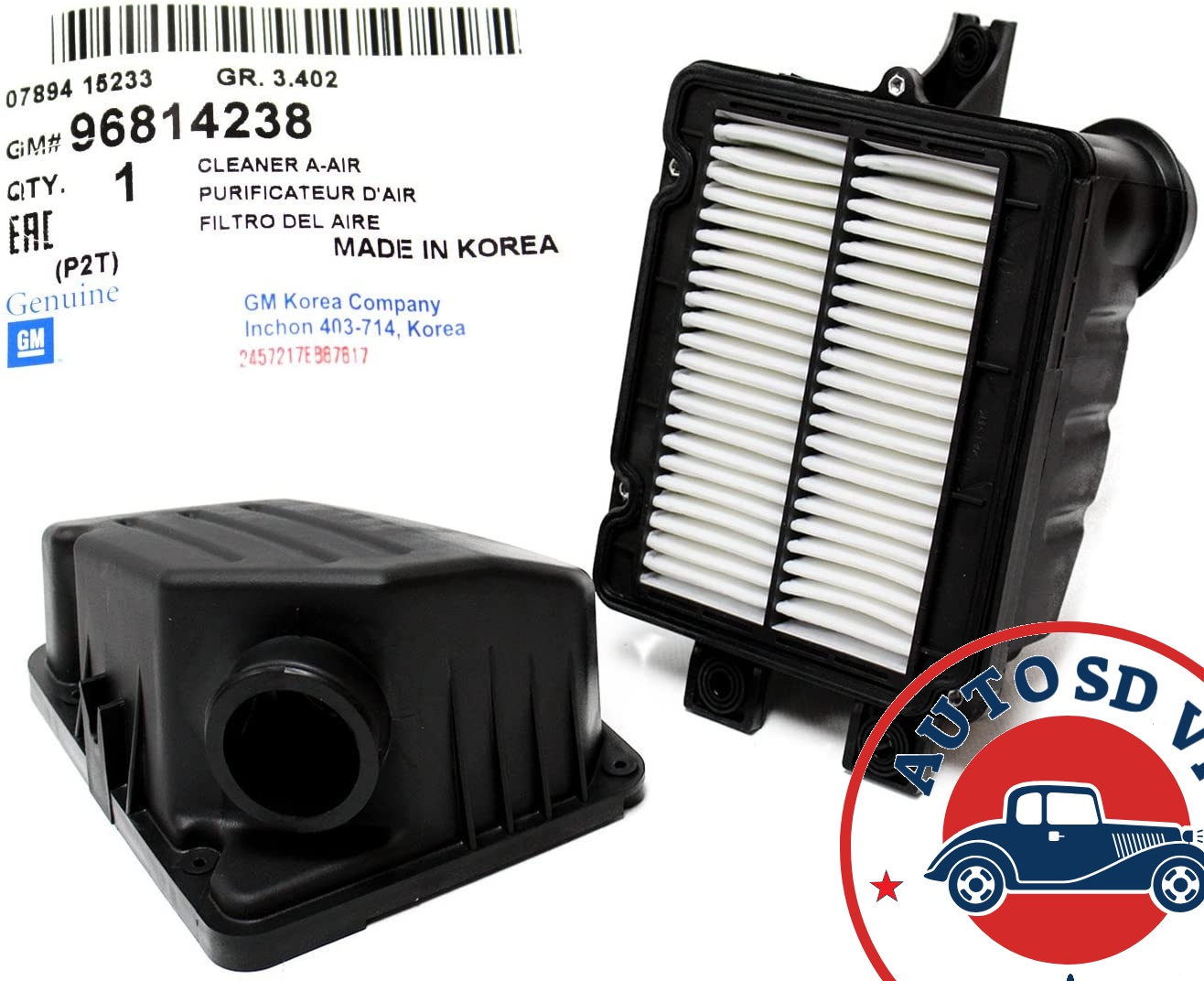 Hộp lọc gió aveo, gentra