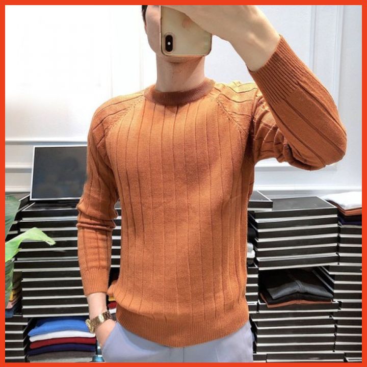 Áo Len Nam Công Sở Dài Tay Thu - Đông Chất Đẹp Len Mềm Mịn Cổ Tròn Cao Cấp