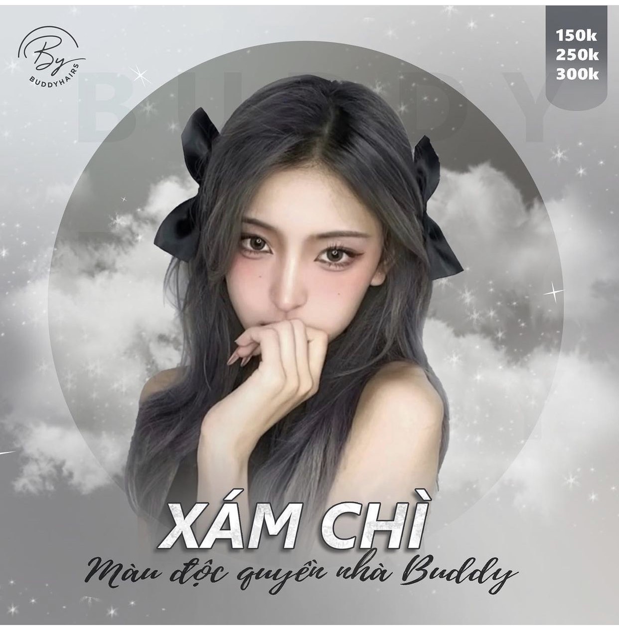 Kem nhuộm tóc màu Xám Chì siêu hót – Blinkhair, tặng kèm trợ nhuộm và gang tay