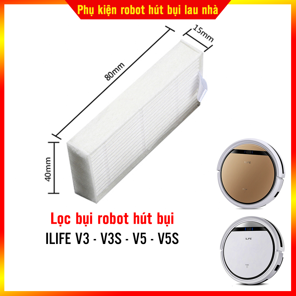 Lọc bụi robot hút bụi ilife v3, v3s, v5, v5s