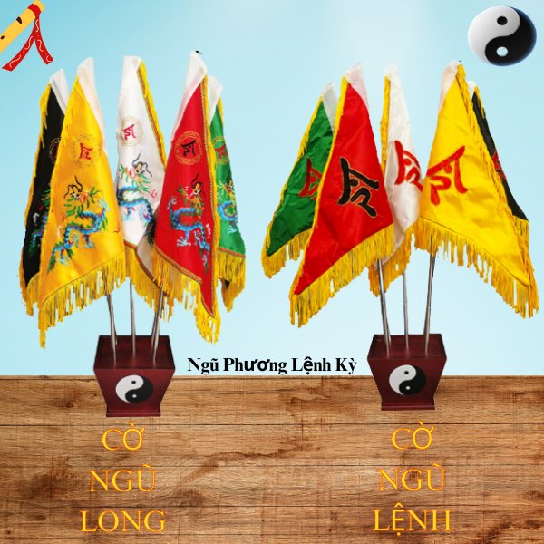 Cờ lệnh vải,cờ ngũ phương,cờ ngũ sắc,cờ phật,cờ tứ linh, lệnh kỳ thờ cúng