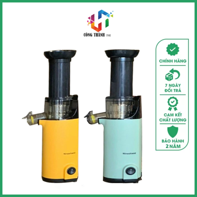 Máy ép trái cây mini, ép rau củ hoa quả, máy ép chậm nineshield có bảo 12 tháng- hàng chính hãng