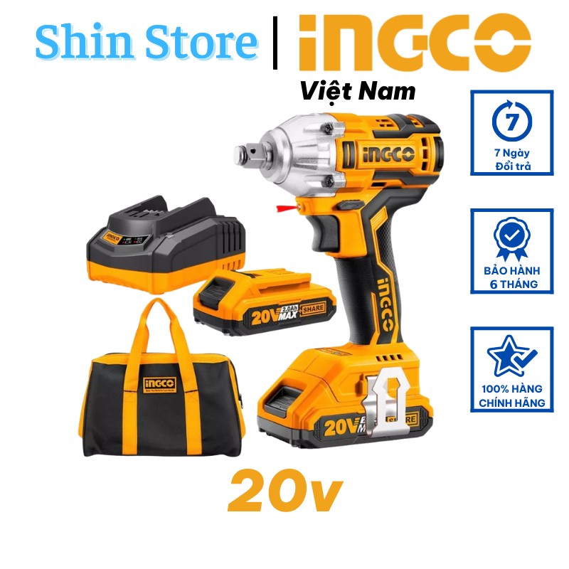 Máy siết Bulong dùng Pin 20v 2 viên Motor Từ không chổi than CIWLI2001 [Chính Hãng]  -SHINSTORE
