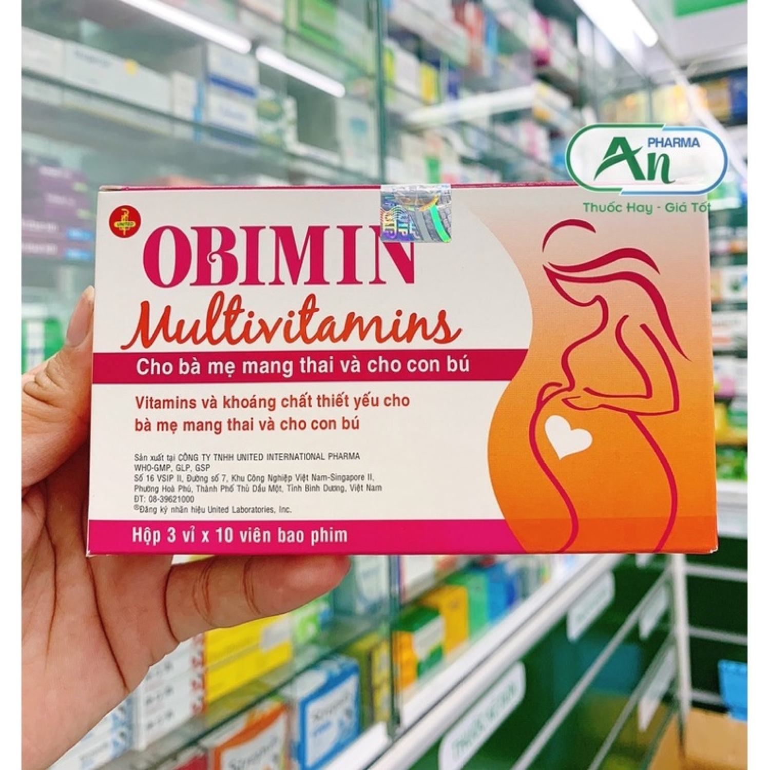 Viên uống OBIMIN bổ sung sắt vitamin và khoáng chất - Hộp 30 viên