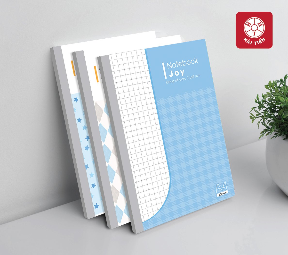 Hải tiến sổ may gáy caro bìa bồi a4 joy