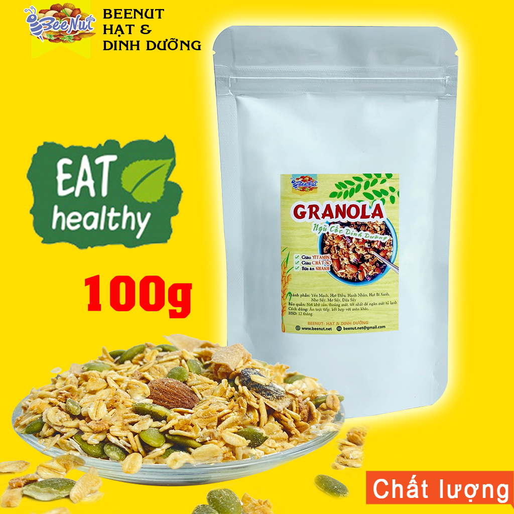 Ngũ cốc ăn kiêng Granola 100g - Ngũ cốc giảm cân - Granola giảm cân - BeeNut