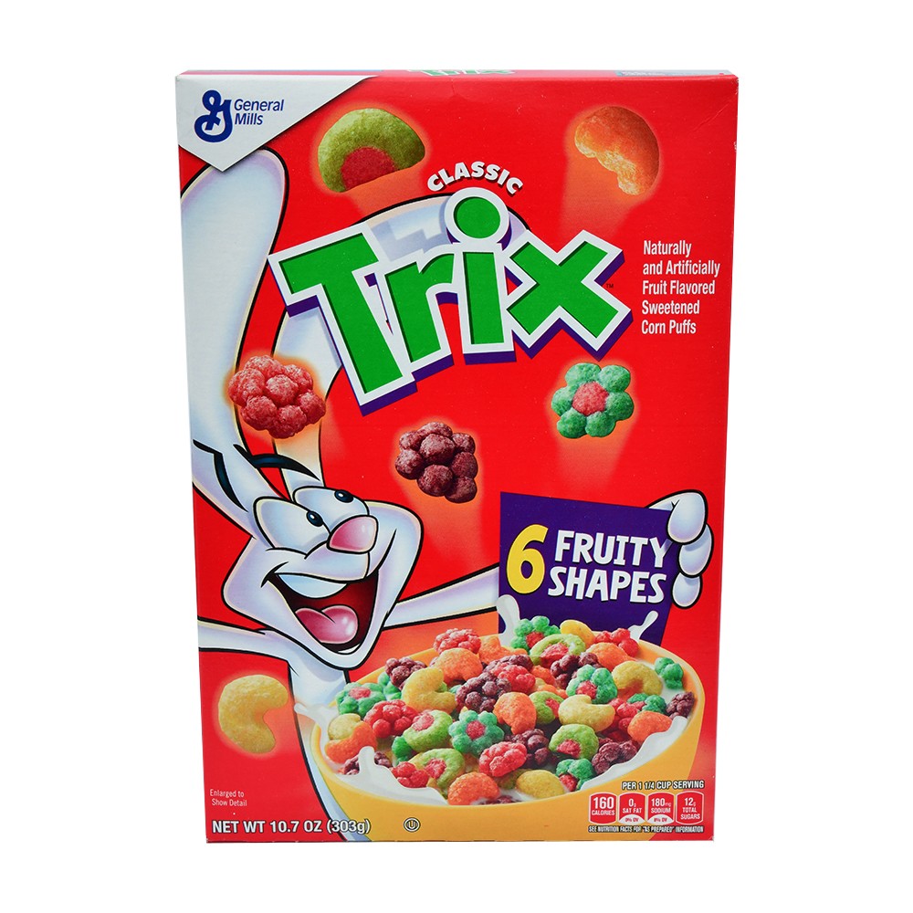 Bánh ngũ cốc ăn sáng mix nhiều màu hình dáng trái cây GENERAL MILLS TRIX của Mỹ 303g