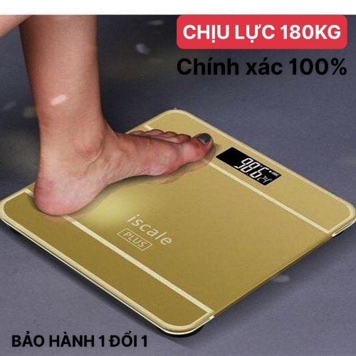 [GIAO HÀNG NHANH] CÂN ĐIỆN TỬ ISCALE CAO CẤP CHỊU LỰC ĐẾN 180KG THEO DÕI CÂN NẶNG NHIỆT ĐỘ PHÒNG CỰC CHUẨN XÁC