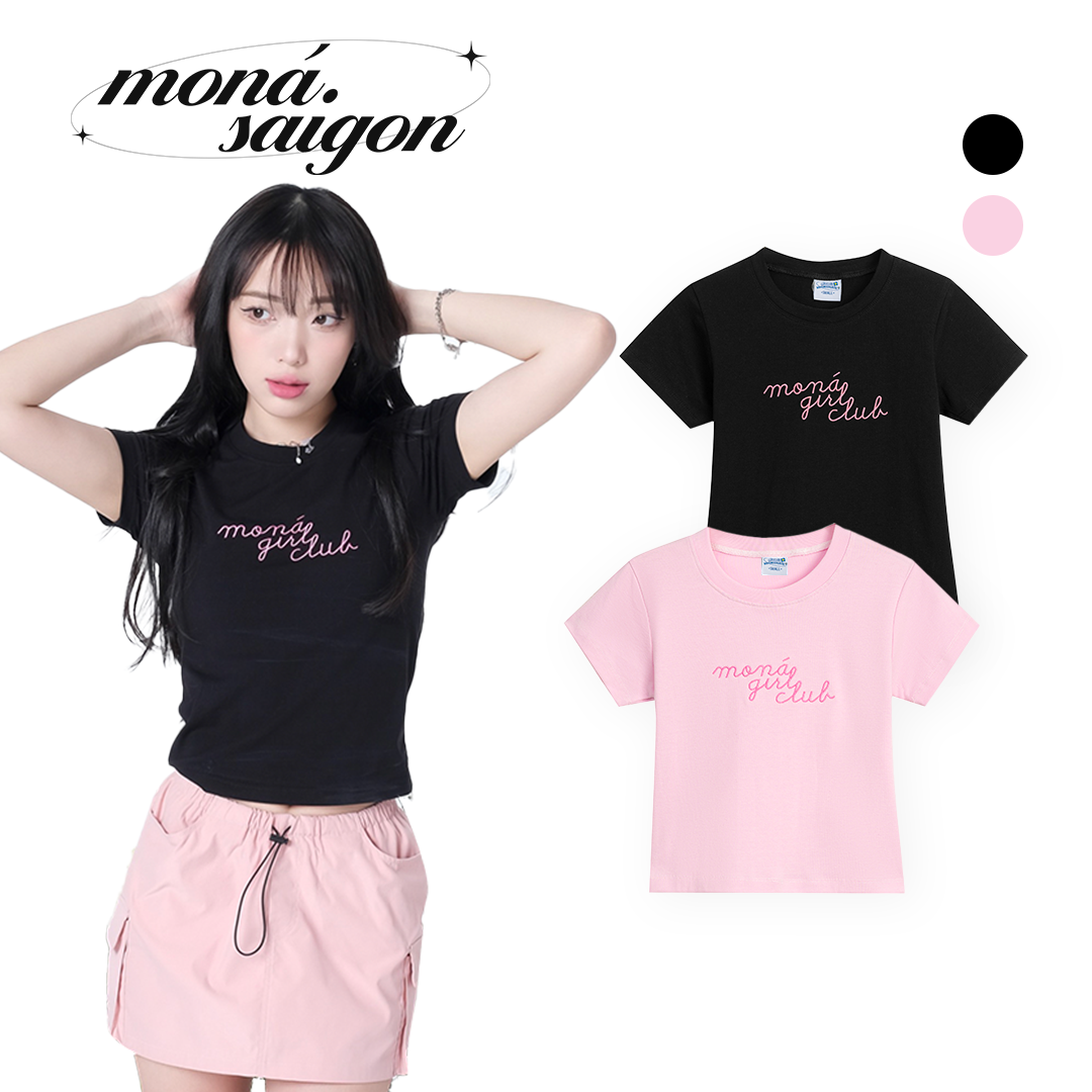 Áo thun baby tee form ôm y2k moná - pony