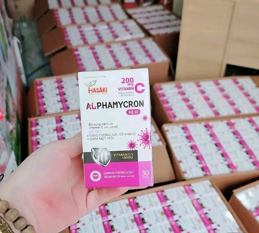 Viên uống ALPHAMYCRON 30 Viên Hỗ trợ bổ sung vitamin, đào thải HPV và tăng đề kháng