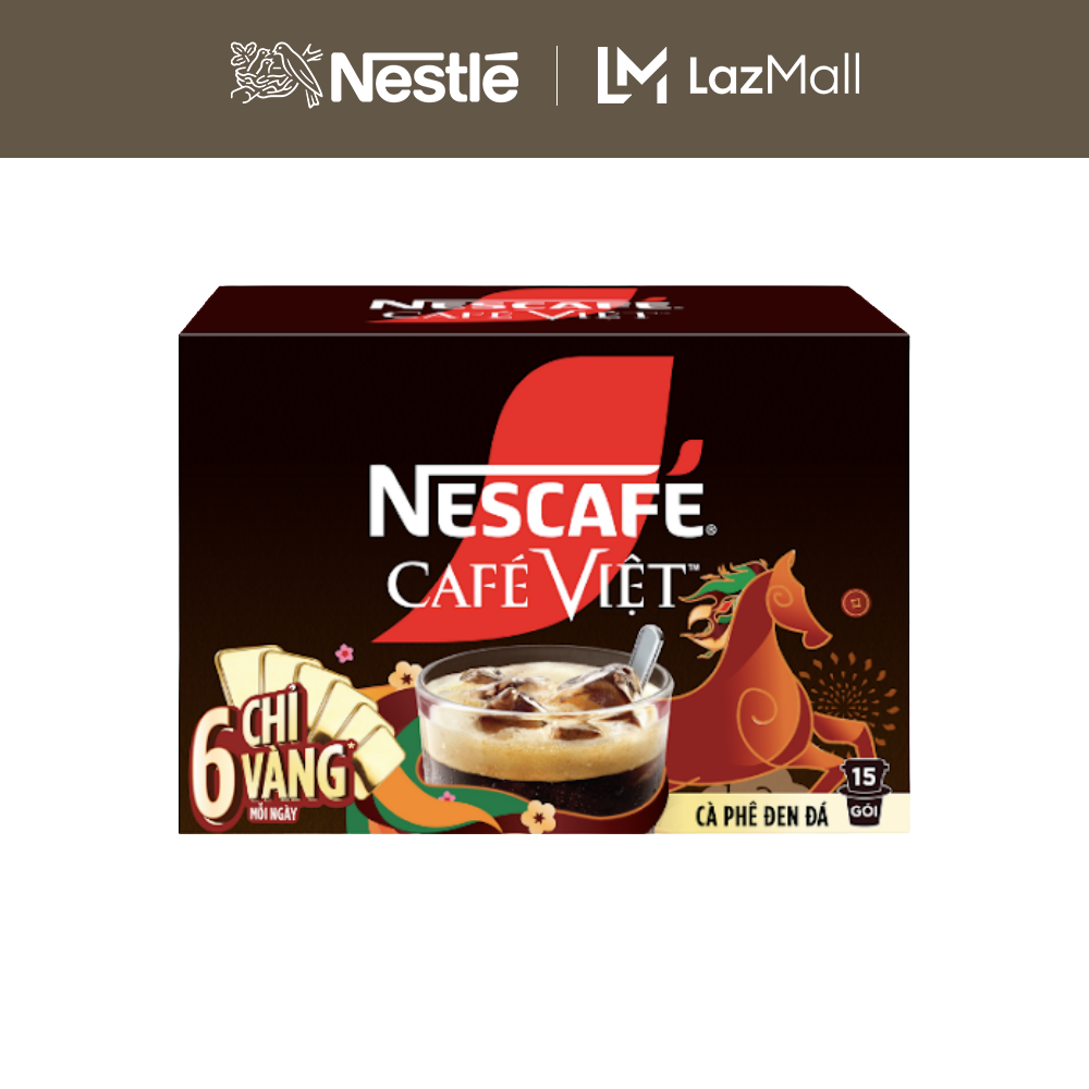 [CÀO TRÚNG THƯỞNG TẾT] Cà phê đen hòa tan NESCAFÉ CAFÉ VIỆT (16g x 15 gói) - Phiên bản Tết 2026