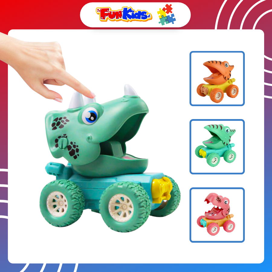 Đồ chơi trẻ em xe khủng long SIÊU TO chạy đà 4 bánh SIÊU HOT 2021 nhựa ABS cao cấp cho trẻ từ 1 tuổi trở lên vui chơi và phát triển kỹ năng vận động, quan sát