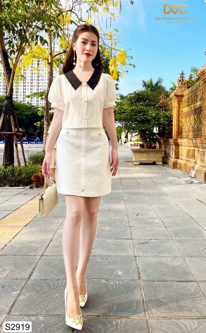 Sét quần áo nữ áo & chân váy siêu xinh