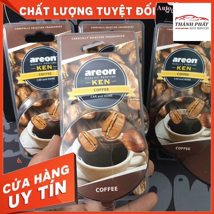 Sáp thơm nước hoa khử mùi ô tô Areon Hương Cà Phê nhập khẩu chính hãng Bungaria