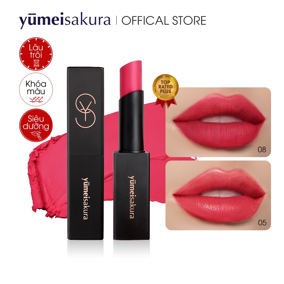 Son Lì Mịn Siêu Dưỡng màu Hồng Nguyên Bản - YMS08 - Dòng Matte Revolution Yumeisakura