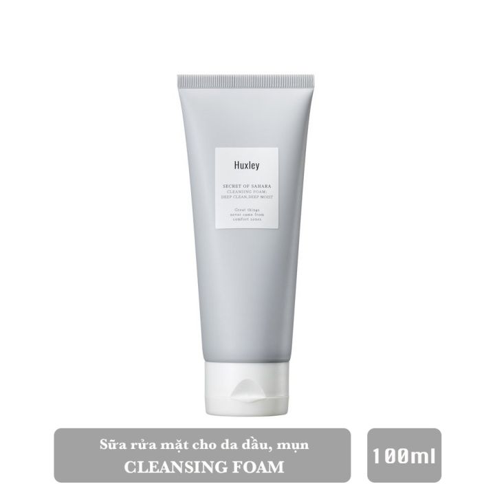 Sữa rửa mặt giúp làm sạch sâu cung cấp độ ẩm cho da với chiết xuất từ xương rồng huxley cleansing foam deep clean deep moist 100g