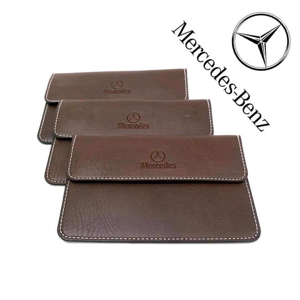 Ví Đựng giấy tờ xe ô tô, giấy đăng kiểm ô tô da PU cao cấp (logo Meccides )