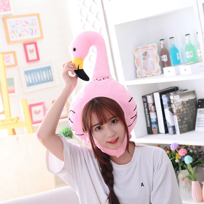 XIR Bán Buôn   Trái Tim Thiếu Nữ   Mũ Trùm Đầu Hoạt Hình   Mũ Trùm Đầu Flamingo   Đạo Cụ Chụp Ảnh Đạo Cụ Chụp Ảnh Mũ Trùm Đầu Sang Trọng RR20