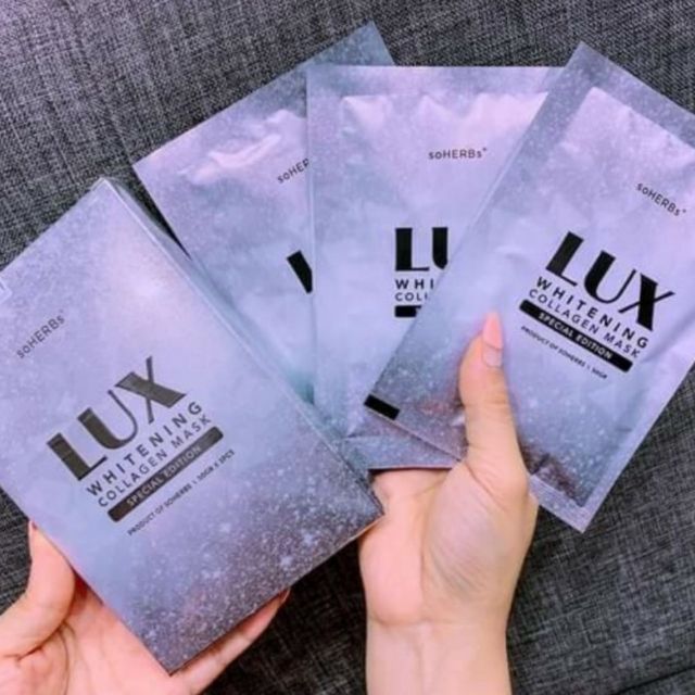 CHÍNH HÃNG - Hộp 3 gói Ủ trắng Lux tinh chất yến tươi collagen truyền trắng Lux soHerbs